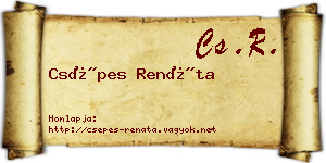 Csépes Renáta névjegykártya
